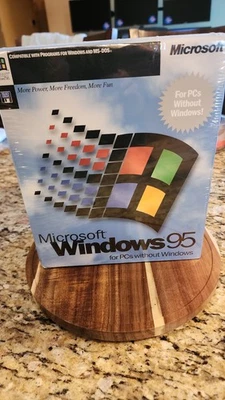 New Sealed Microsoft Windows 95 OS 3.5" Floppy MS-DOS PCs RARE 1995 USA - Image 1 of 4