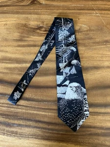 World Wildlife Fund (WWF) Men’s Necktie 56" Length 4" Width Eagles 100% Silk - Imagen 1 de 5