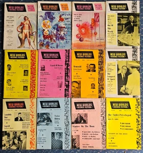 12 Vintage 1960s New Worlds SF vintage pbs Aldiss Harrison JG Ballard 116-130 - Picture 1 of 1