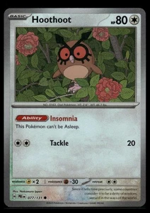 SV: Prismatic Evolutions #077/131 Hoothoot (patrón Poke Ball) - Imagen 1 de 2