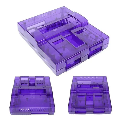 Replacement Shell Case for Nintendo SNES Console US VERSION - Transparent Purple - Image 1 of 4
