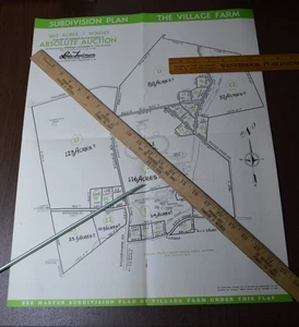 1951 The Village Farm Morrisville Bucks County PA Immobilien Broschüre mit Karte - Bild 1 von 14