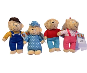 PBS Kids Berenstain Bears Family 8" Plush Stuffed Animal Complete Set Lot of 4 - Picture 1 of 5