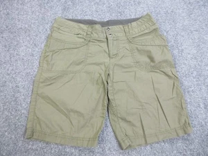 REI Shorts Womens 2 Green Outdoor Hiking Stretch Lightweight Pockets Zip Utility - Picture 1 of 12