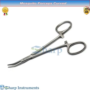 Curved Mosquito Forceps 12cm – Veterinary Surgical Hemostat Clamp Stainless Stee - Picture 1 of 6