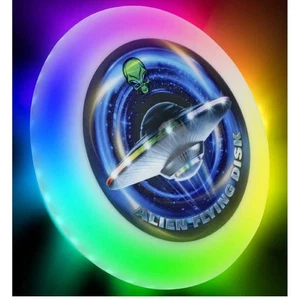 NUEVO LED Disco Volador Iluminar Frisbee UFO 38 LEDs 12 Modos Recargable Exterior - Imagen 1 de 7