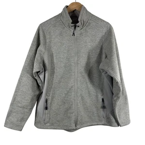 Antigua Womens Full Zip Jacket Tan Textured Fleece Pockets High Neck Size 2XL - Picture 1 of 8