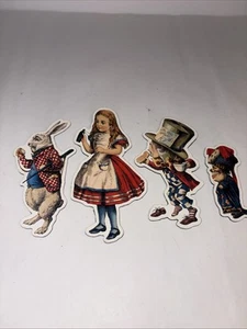Vintage Alice in Wonderland Metropolitan Refrigerator Magnets ~ Set Of 4 - Picture 1 of 6