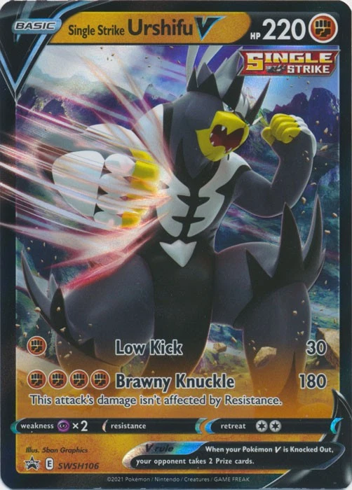 Holo Single Strike Urshifu V - SWSH106 Promo SWSH: Sword & Shield Promo Cards - Image 1 of 1