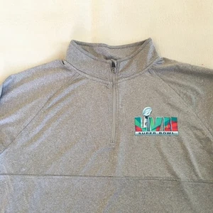 Super Bowl LVII 2023 STAFF Shirt Teammate Pullover 1/4 zip Gray XL NFL New Era - Picture 1 of 17
