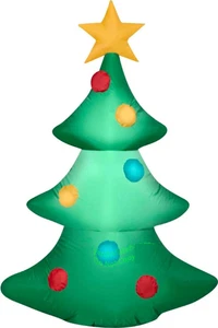 4' Christmas LED Inflatable Green Christmas Tree w/ Ornaments Yard Decoration - Picture 1 of 3