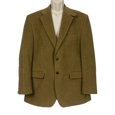 Ralph Lauren Blazer Mens 42R Tan Corduroy Elbow Patch Sportcoat 2-Button Brown - Image 1 of 4