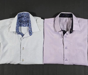 CUADRA STRUKTURIERTES BAUMWOLLHEMD KONVOLUT STYLE LEGACY Gr. M KNOPFLEISTE FLIP MANSCHETTE - Bild 1 von 18