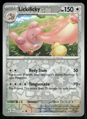 Lickilicky 125/162 Common Reverse Holo NM Pokemon SV05: Temporal Forces - Image 1 of 2