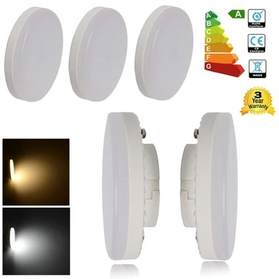 GX53 SMD 7W Round LED Light Bulb Kitchen Under Unit Cabinet Lamp Warm/Cool White - Image 1 of 4