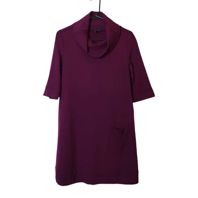 Isabella Oliver Maternity Tunic Dress Turtleneck Eggplant Purple Small Lagenlook - Image 1 of 4