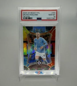 2023-24 Panini Select Premier League - Mezz Erling Haaland #161 Tie-Dye PSA 10 - Picture 1 of 2