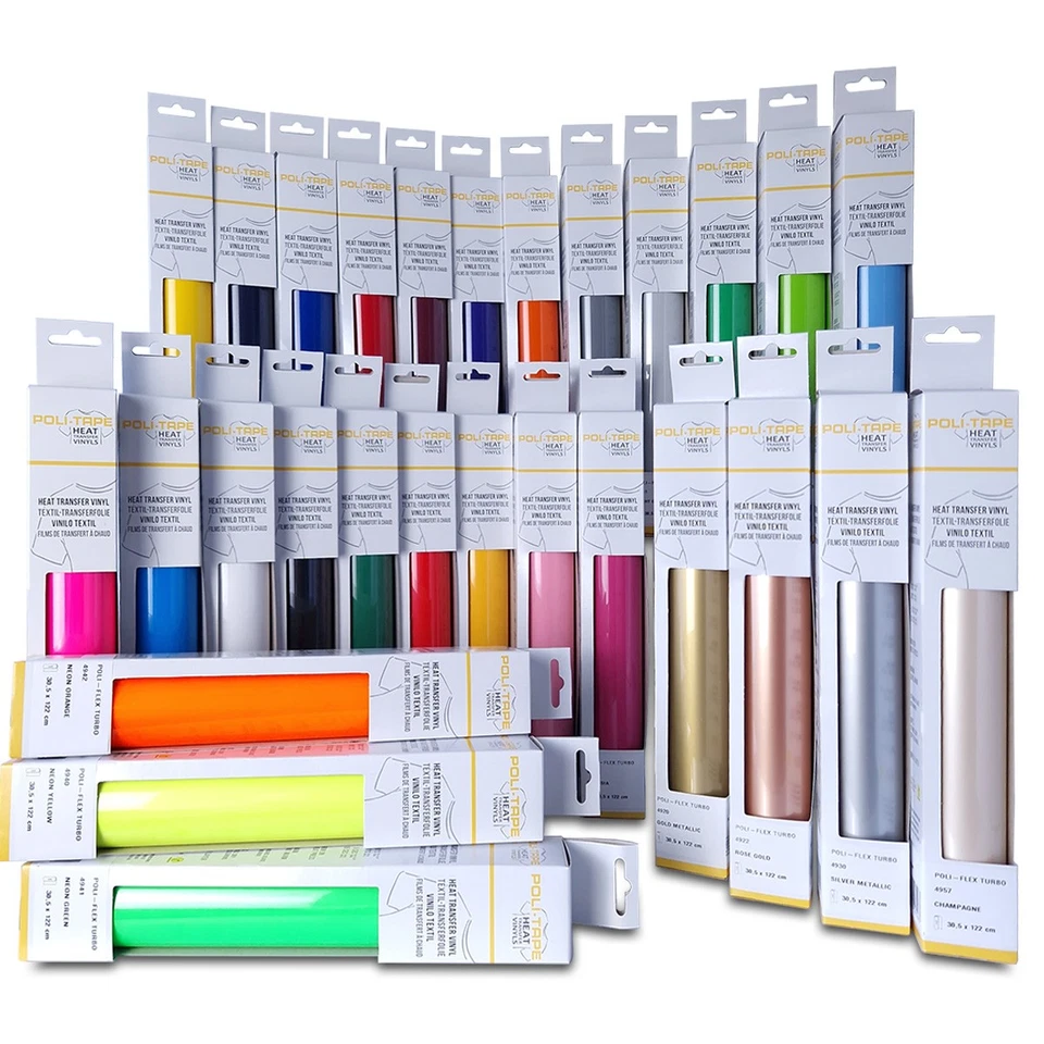 POLI-FLEX TURBO Iron-On Craft Box - Textiltransferfolie/Bügelfolie - 30,5x122cm - Bild 1 von 1
