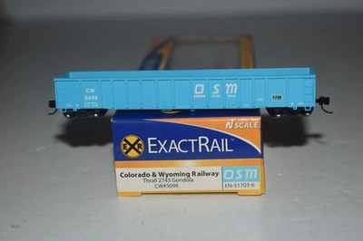 N Scale ExactRail Colorado & Wyoming 50' Gondola 5080 C52240 - Image 1 of 2