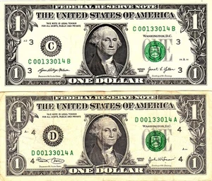 $1 2021 2003 serie de lujo serie baja a juego C00133014B D00133014A - Imagen 1 de 1