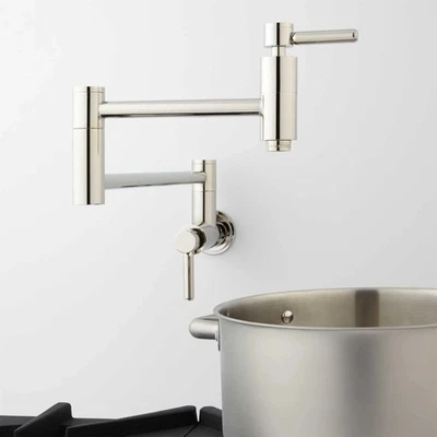 Signature Hardware 917487 Contemporary Double Handle Wall Mounted Pot Filler - Image 1 of 2