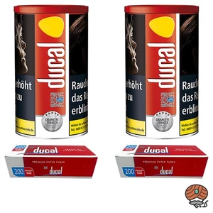 Ducal Red/Rot Zigarettentabak Dose 2x 168g, 400 Hülsen - Bild 1 von 3