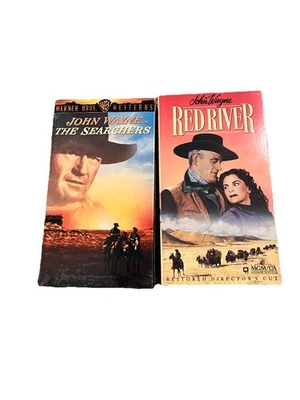 John Wayne VHS Set Of 2 (The Searchers, Red River) Sealed - Image 1 of 2