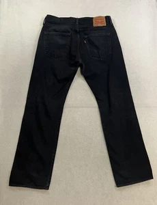 Levi's 501 Jeans Men's Size 34x32 (Fits 34x29) Black Button Fly Straight Leg - Picture 1 of 11