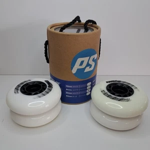 Powerslide Spinner Rollen 4er Pack, 80mm, 88A, weiß 905325 NEU Inline Skate - Bild 1 von 8