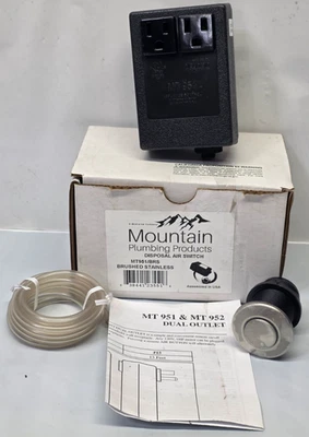 Mountain Plumbing MT951/BRS AirTouch Waste Disposal Air Switch Brushed Stainless - Image 1 of 2