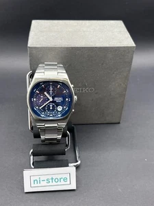 Reloj SEIKO Space 7T92-0CD0 cronógrafo para hombre esfera azul vintage caja Qz - rango A - Imagen 1 de 22
