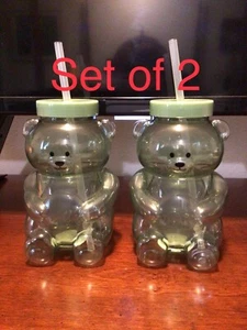 Target Bullseye Gummy Gummi Bear Plastic Beverage Cocktail Drink Tumbler 2 Pack - Picture 1 of 7