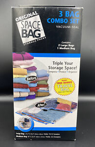 Original Space Bag Storage Packs 1 Medium 2 Large Bonus Travel Size