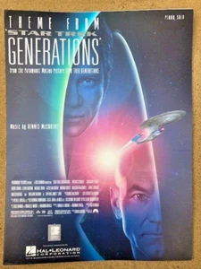 Dennis McCarthy 1994 STAR TREK GENERATIONS THEME Will Shatner sheet music movie - Picture 1 of 2