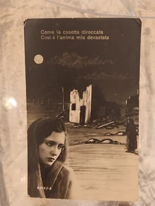 Postcard Earthquake Italy 1939 Photomontage with Writing - Picture 1 of 2
