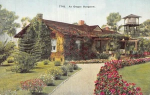 Postal O: Un bungalow de Oregon, base de datos antigua, década de 1910 - Imagen 1 de 2