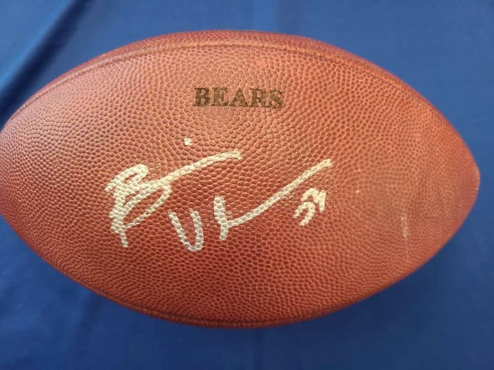 BRIAN URLACHER JSA Coa Signed Game Issued Bears NFL Wilson The Duke Football - Image 1 of 2