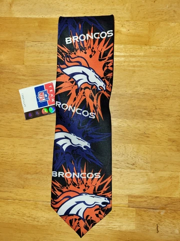 Vintage Denver Broncos Neck Tie 1998 Cover