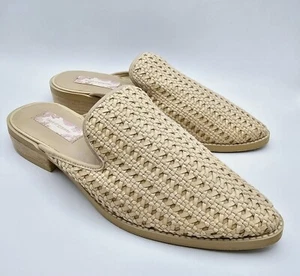 Band Of Gypsies Skipper Woven Mules Loafers Slip On Women's 8.5 Shoes Tan Beige - Picture 1 of 12