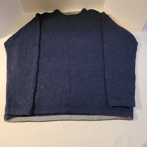 Suéter WOOLRICH Vintage 85% Mezcla Lana Cuello Redondo Para Hombre XXL 9021 Azul Marino - Imagen 1 de 8