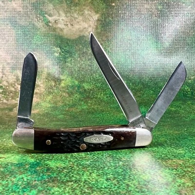 Case XX USA 6318 HP SSP Stockman Knife, Brown Jigged Bone, 1979 - Image 1 of 4