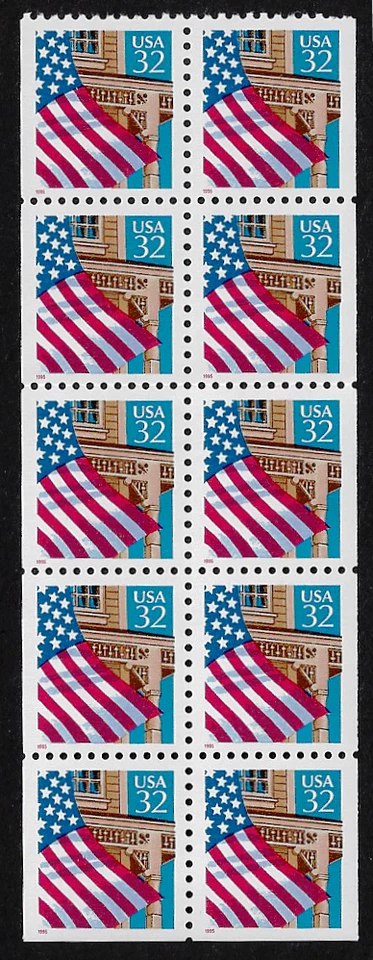 US Stamps Pane Of 10, Flag over Porch, #2920 MNH - Image 1 of 1