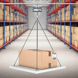 Digital Hanging Scale LCD Heavy Duty Industrial Crane Scale Silver w/ Remote NEW - Picture 1 of 21