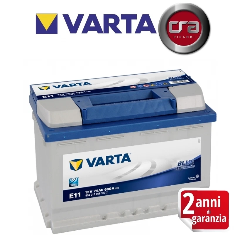 BATTERIA AUTO VARTA E11 74Ah 680A VW PASSAT Variant (3C5) 2.0 TDI 16V 103KW - Immagine 1 di 1