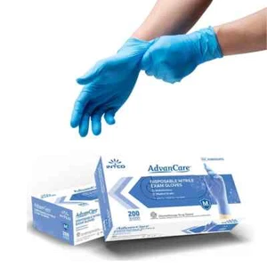 200 COUNT 4MIL BLUE NITRILE MEDICAL EXAM GLOVES LATEX&POWDER FREE/ALL SIZES - Picture 1 of 6
