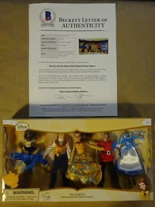 Signed Paige O'Hara Robby Benson Richard White Beauty And The Beast Figures BAS - Picture 1 of 17