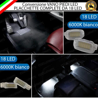 CONVERSIONE LED PLACCHETTE VANO PIEDI MERCEDES CLASSE A W176 18 LED 6000K BIANCO - Immagine 1 di 4