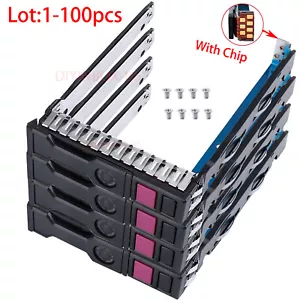 Lot 727695-001 For HP Gen10 2.5" NVMe HDD Tray Caddy DL380 DL360 Screws SAS/SATA - Picture 1 of 17
