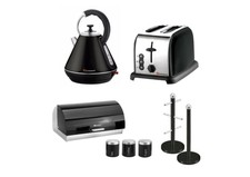 SQ Pro.Toaster, Kettle,Bread bin & Mug Tree,Blender Set or single piece Black
