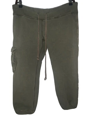 Pantalones deportivos Joie California con cordón pierna corta verde militar pequeños Foto 1 de 4